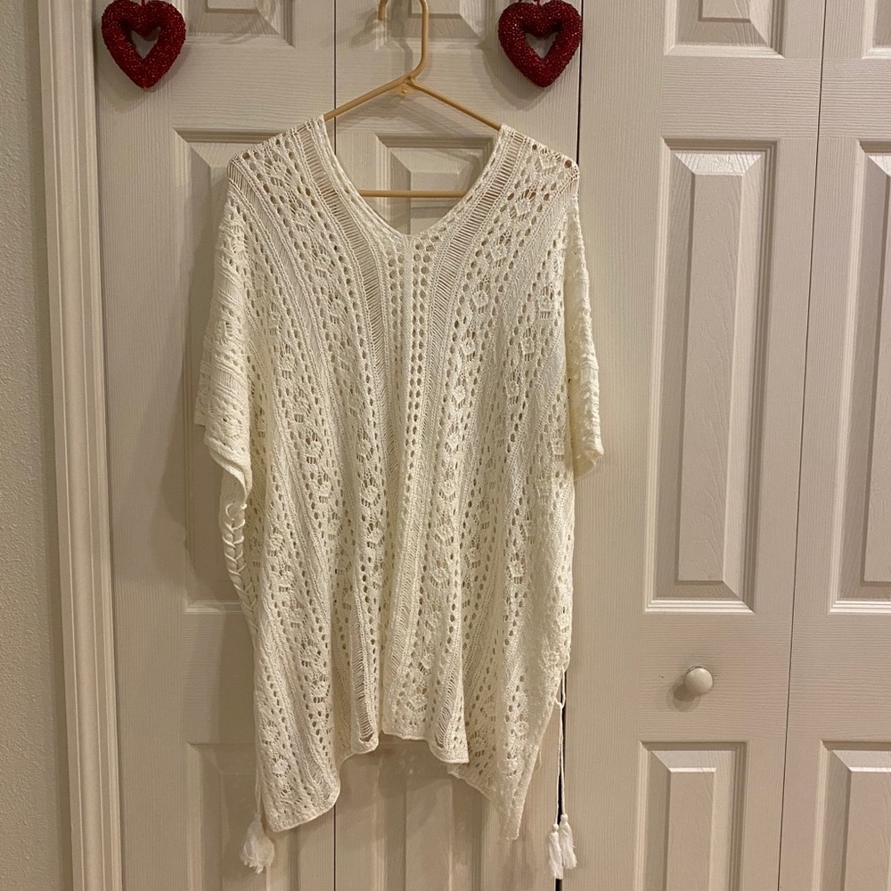 Off White Crochet Cover-Up